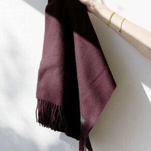 Rag & Bone Skinny Addison Wool Scarf- Deep Burgundy